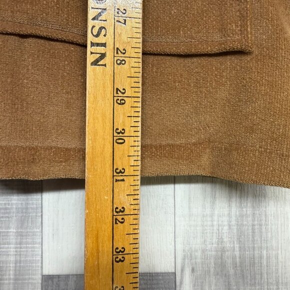 ✅Mens L VTG Cal Craft Faux Fur Lined Brown Corduroy Jacket Western **SMALL TEAR - Picture 6 of 12